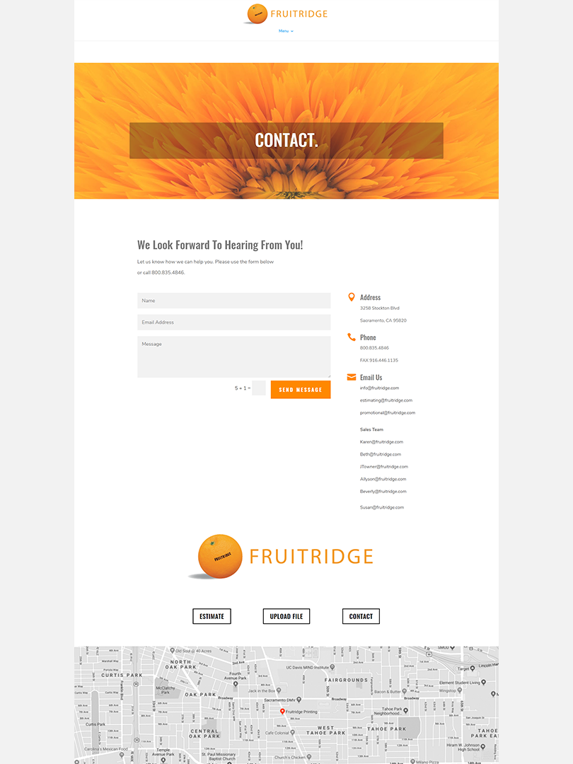 Fruitridge | Contact